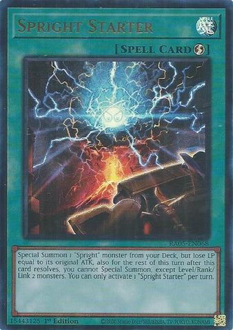 Spright Starter (Ultra Rare) [RA05-EN068] Ultra Rare