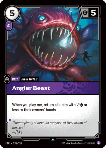 front of card Angler Beast [Unleashed] 132/219