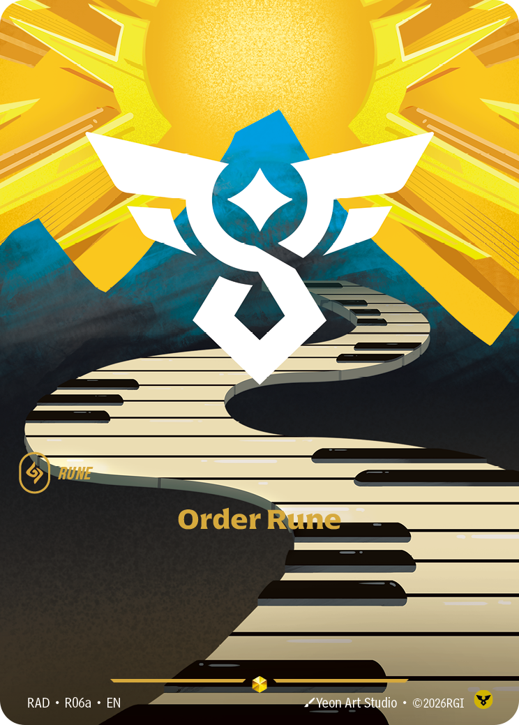 front of card Order Rune (R06a) [Radiance] R06a