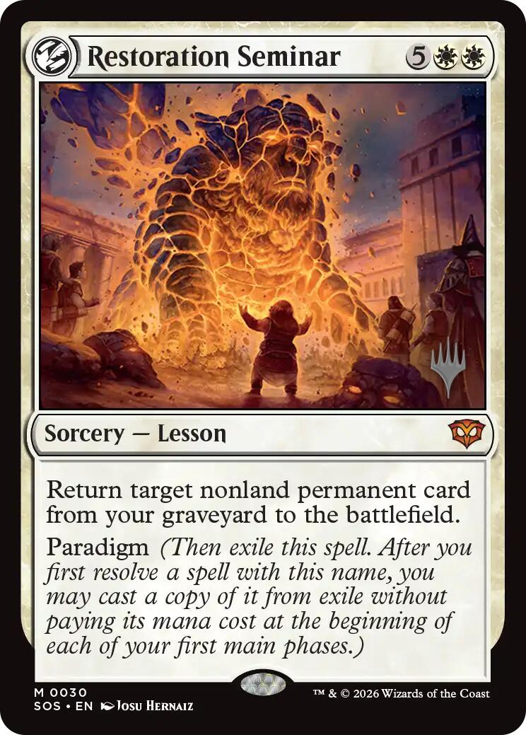 Restoration Seminar [Secrets of Strixhaven Promo Pack]