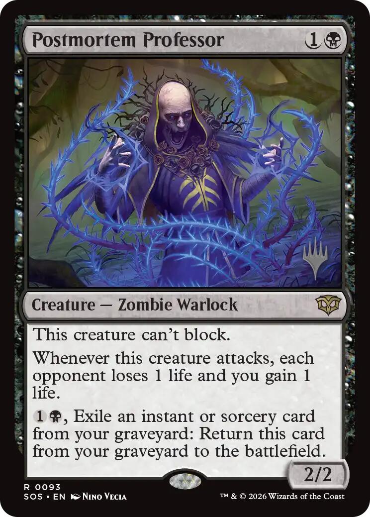 Postmortem Professor [Secrets of Strixhaven Promo Pack]