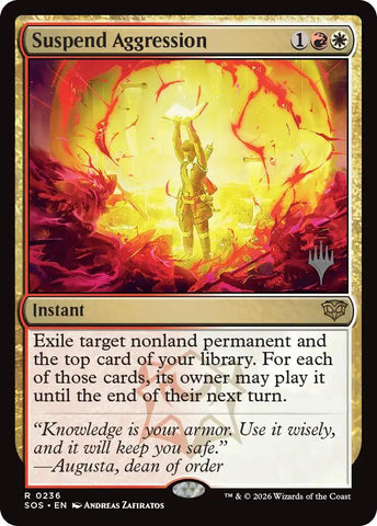 Suspend Aggression [Secrets of Strixhaven Promo Pack]