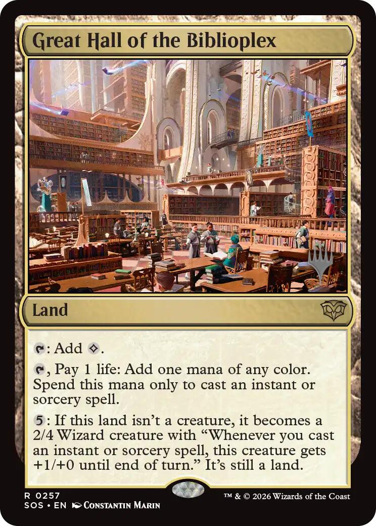 Great Hall of the Biblioplex [Secrets of Strixhaven Promo Pack]