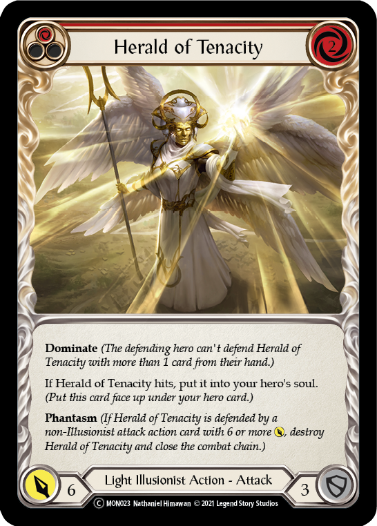 Herald of Tenacity (Red) [U-MON023] (Monarch Unlimited) Unlimited Normal
