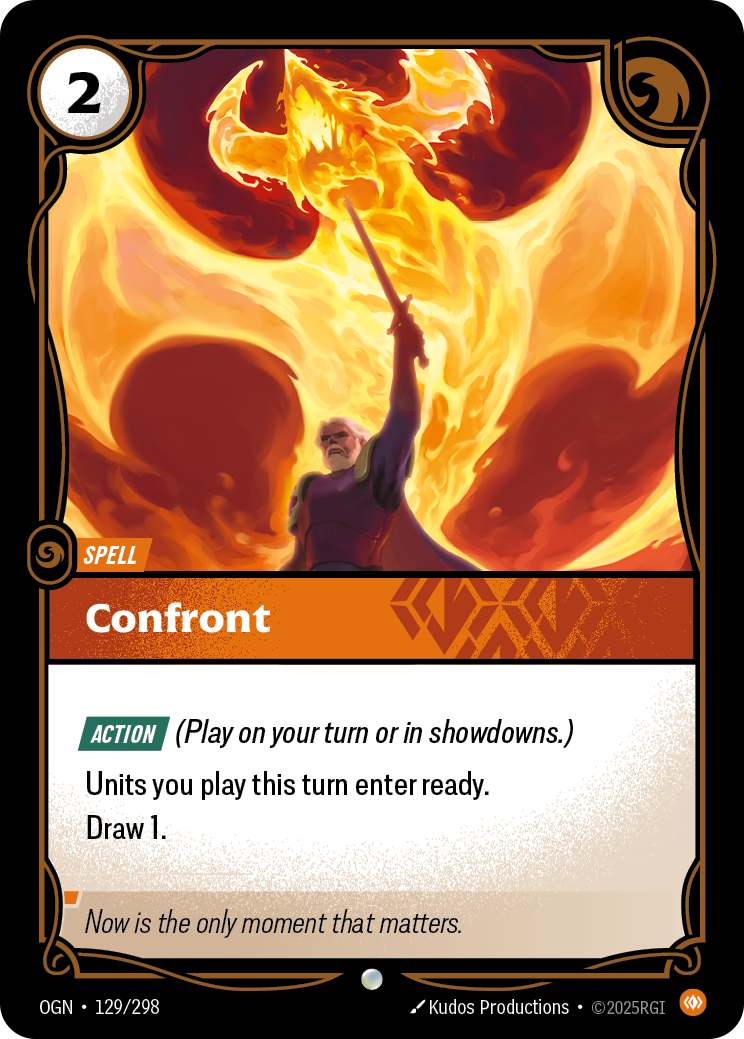 front of card Confront [Origins]
