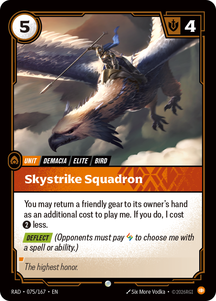 front of card Skystrike Squadron [Radiance] 075/167