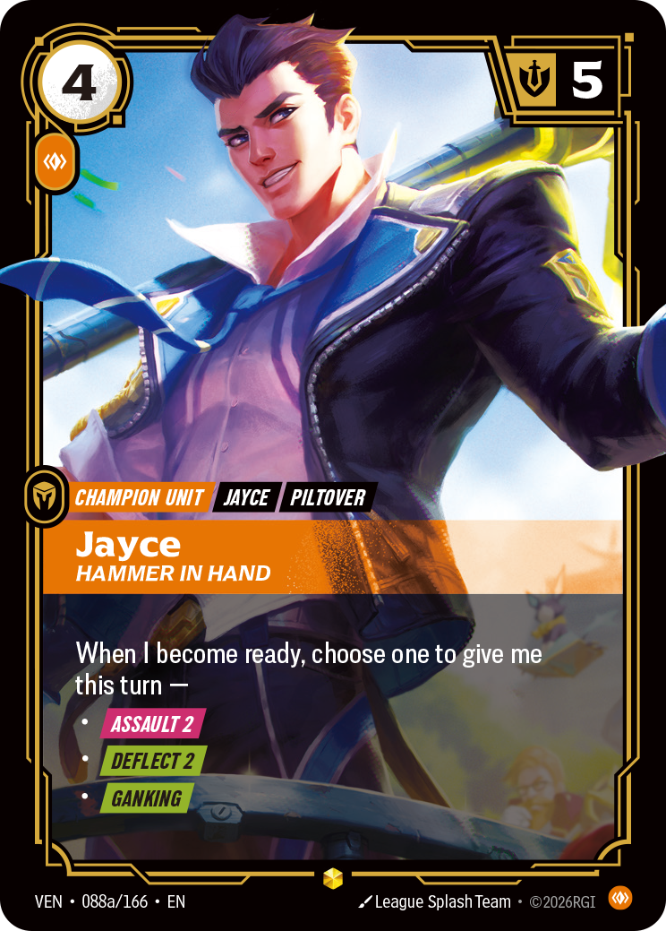front of card Jayce, Hammer in Hand (Alternate Art) [Vendetta] 088a/166