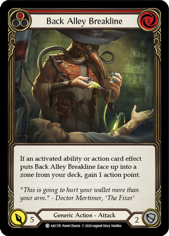 Back Alley Breakline (Red) [U-ARC176] (Arcane Rising Unlimited) Unlimited Rainbow Foil