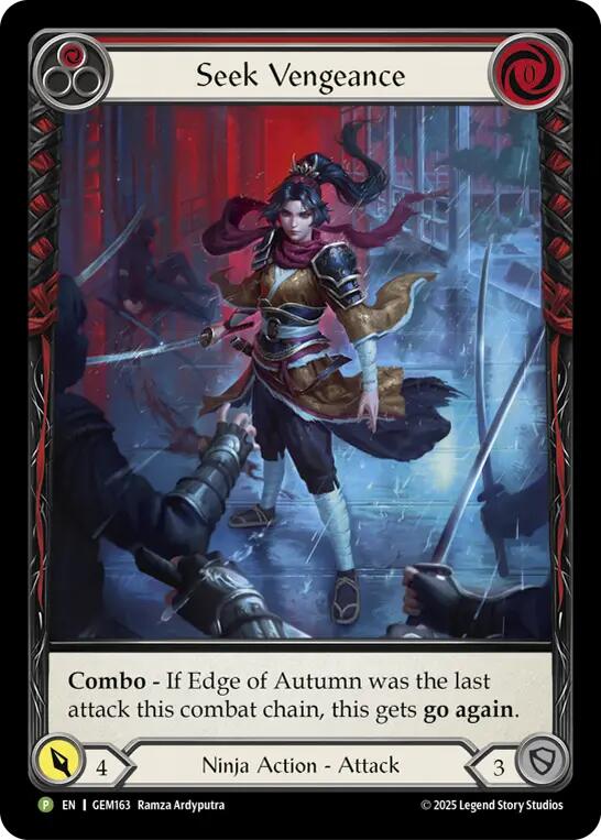 Seek Vengeance (Red) [GEM163] (GEM Pack 5)