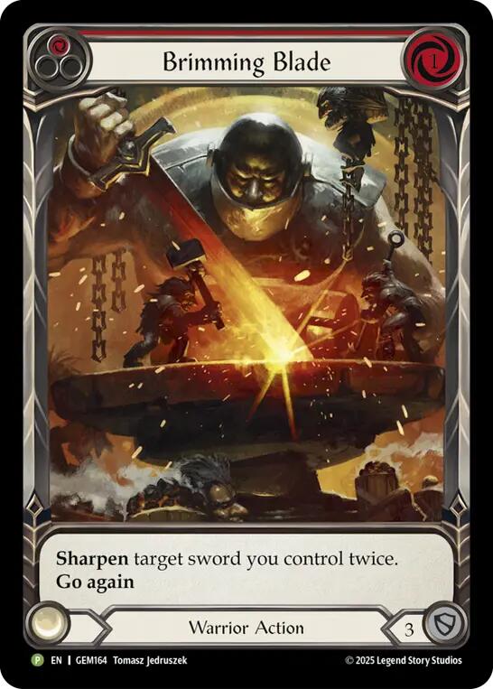 Brimming Blade (Red) [GEM164-RF] (GEM Pack 5)  Rainbow Foil