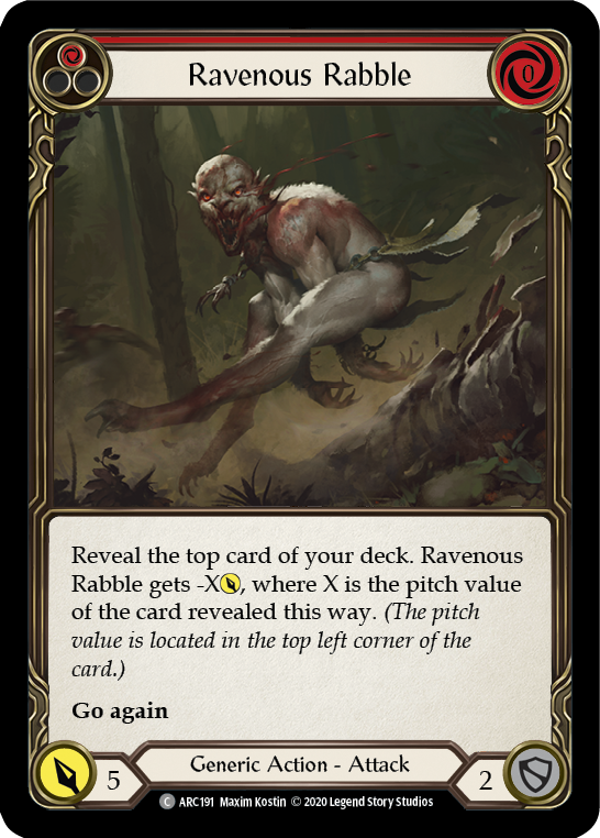 Ravenous Rabble (Red) [U-ARC191] (Arcane Rising Unlimited) Unlimited Normal