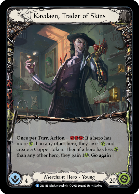 Kavdaen, Trader of Skins [CRU118] (Crucible of War) 1st Edition Rainbow Foil