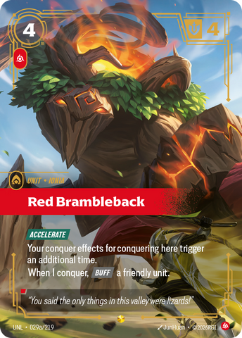 front of card Red Brambleback (Alternate Art) [Unleashed] 029a/219