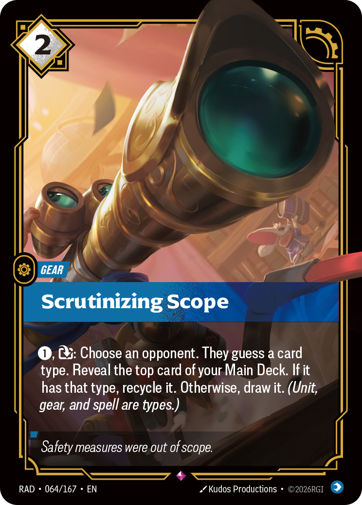 front of card Scrutinizing Scope [Radiance] 064/167