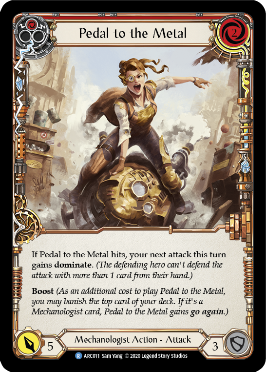 Pedal to the Metal (Red) [U-ARC011] (Arcane Rising Unlimited) Unlimited Rainbow Foil