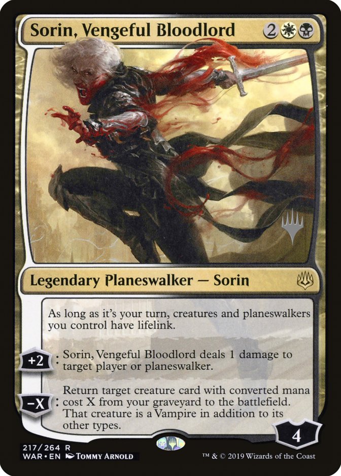Sorin, Vengeful Bloodlord (Promo Pack) [War of the Spark Promo Pack]