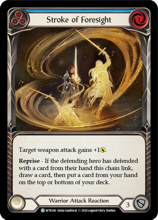 Stroke of Foresight (Blue) [U-WTR140] (Welcome to Rathe Unlimited) Unlimited Rainbow Foil