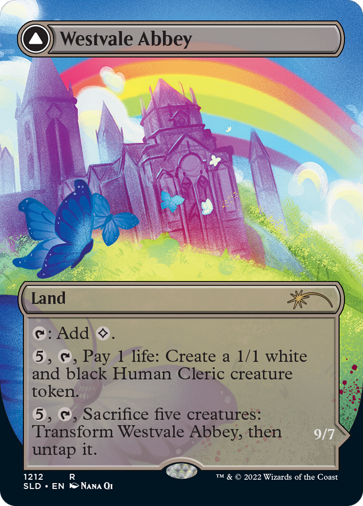 (Thick Stock Display Commander) Westvale Abbey // Ormendahl, Profane Prince (Borderless) [Secret Lair: From Cute to Brute]