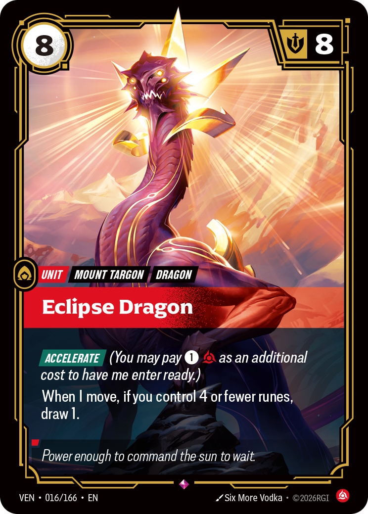 front of card Eclipse Dragon [Vendetta] 016/166