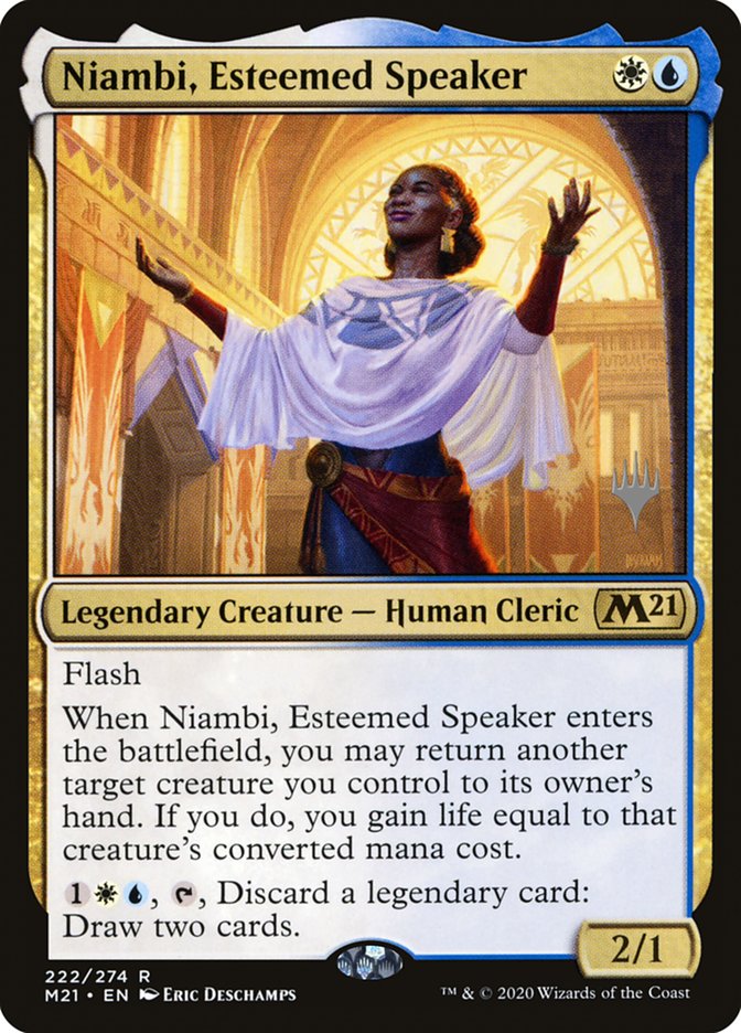 Niambi, Esteemed Speaker (Promo Pack) [Core Set 2021 Promo Pack]