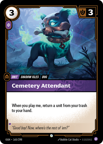 front of card Cemetery Attendant [Origins] #165