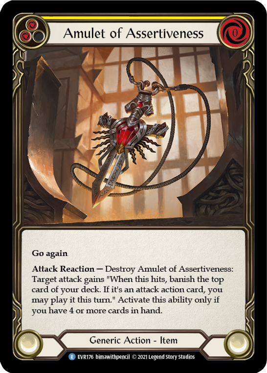 Amulet of Assertiveness [EVR176] (Everfest) 1st Edition Cold Foil
