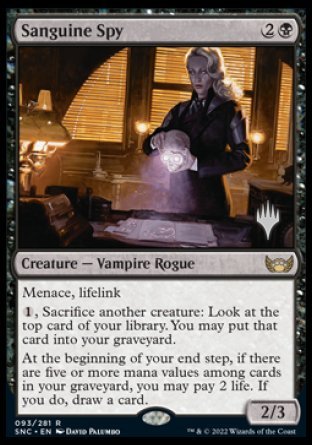 Sanguine Spy (Promo Pack) [Streets of New Capenna Promo Pack]