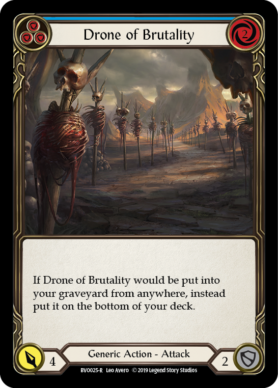 Drone of Brutality (Blue) [BVO025-R] (Bravo Hero Deck) 1st Edition Normal