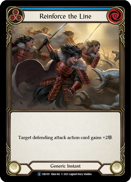 Reinforce the Line (Blue) [U-CRU191] (Crucible of War Unlimited) Unlimited Rainbow Foil