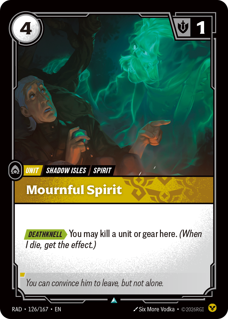 front of card Mournful Spirit [Radiance] 126/167