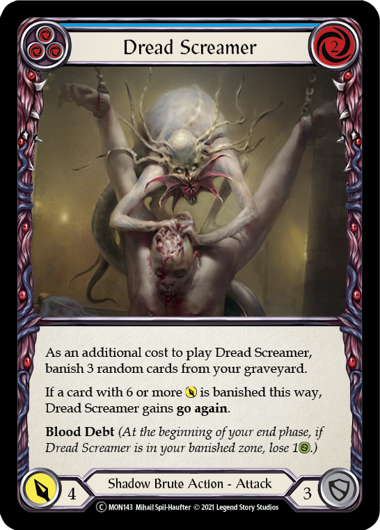 Dread Screamer (Blue) [U-MON143] (Monarch Unlimited) Unlimited Normal