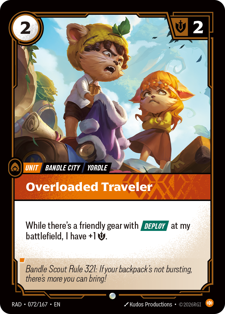 front of card Overloaded Traveler [Radiance] 072/167
