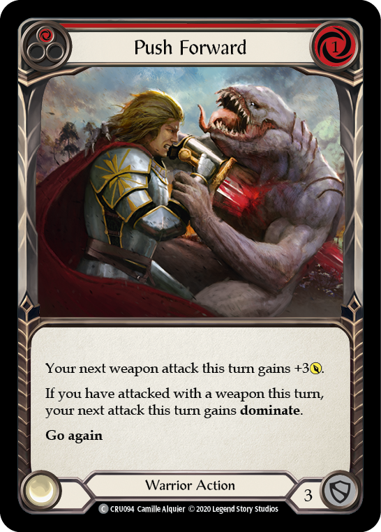 Push Forward (Red) [CRU094] (Crucible of War) 1st Edition Rainbow Foil