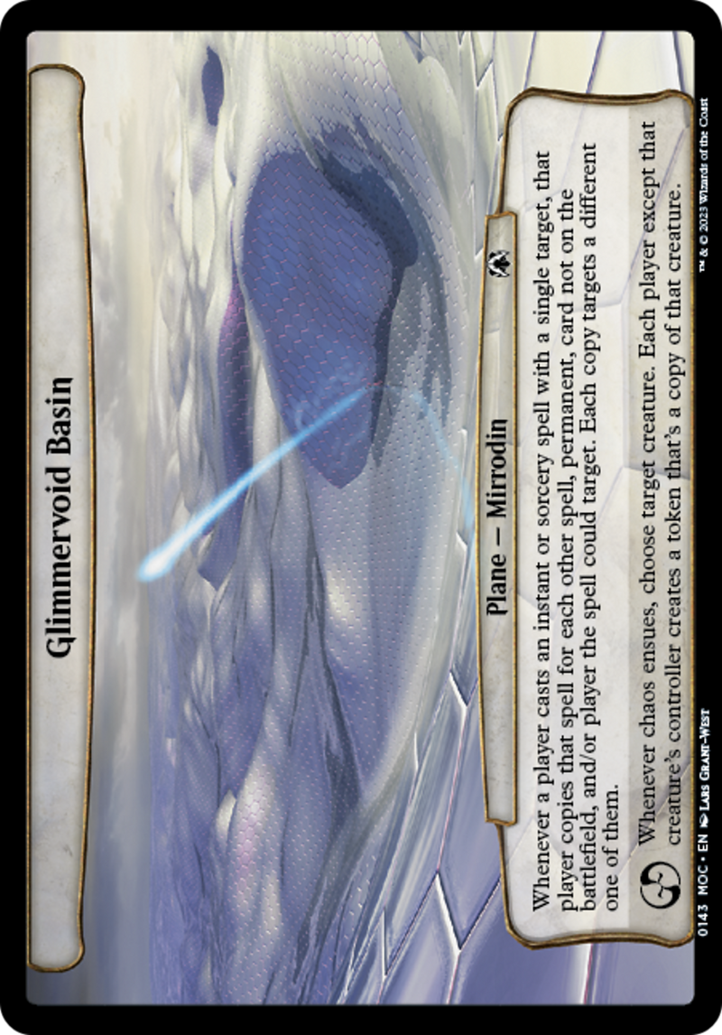 (Oversized Plane) Glimmervoid Basin [March of the Machine Commander Planes]