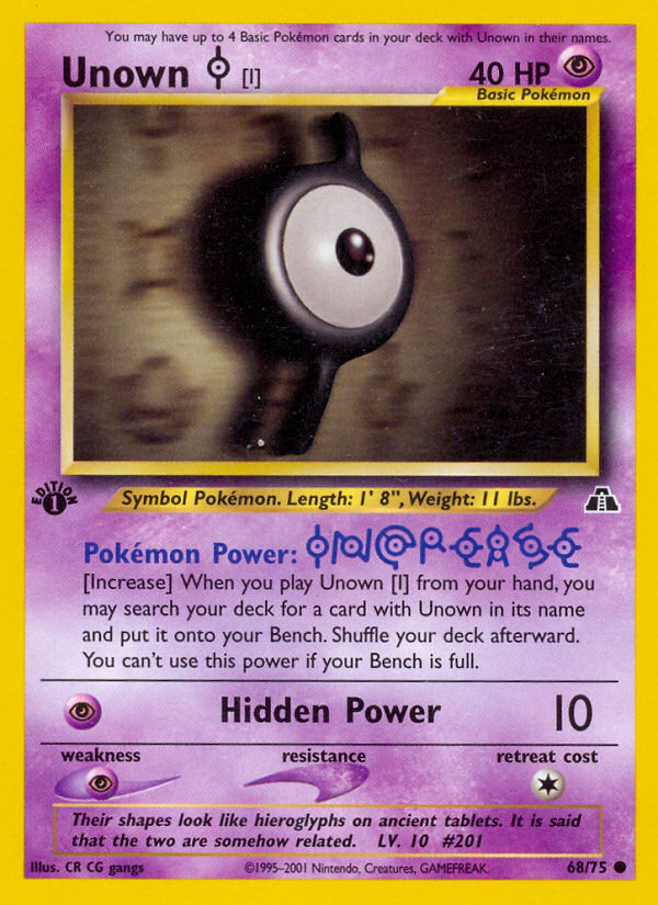 Unown (I) (68/75) [Neo Discovery 1st Edition]