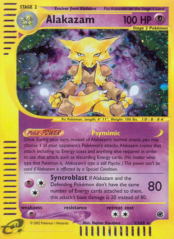Alakazam (1/165) [Expedition: E-Card Base Set]