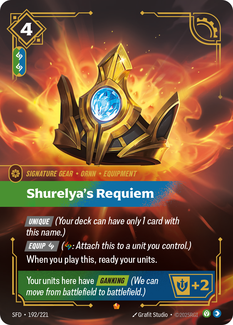 front of card Shurelya's Requiem [Spiritforged] 192/221