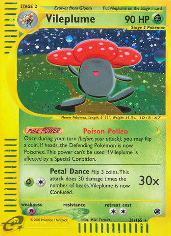Vileplume (31/165) [Expedition: E-Card Base Set]