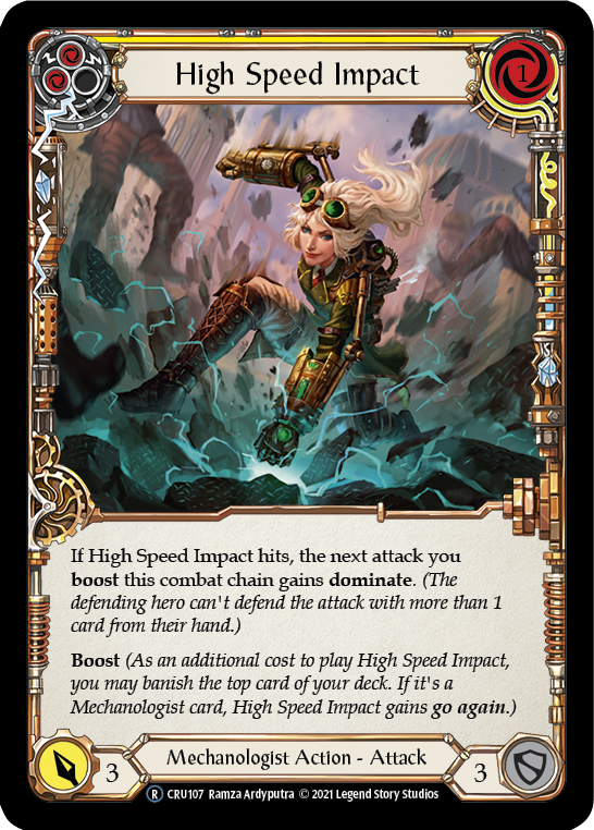 High Speed Impact (Yellow) [U-CRU107] (Crucible of War Unlimited) Unlimited Rainbow Foil