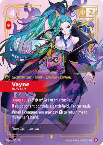 front of card Vayne, Hunter (Overnumbered) [Spiritforged] 223/221