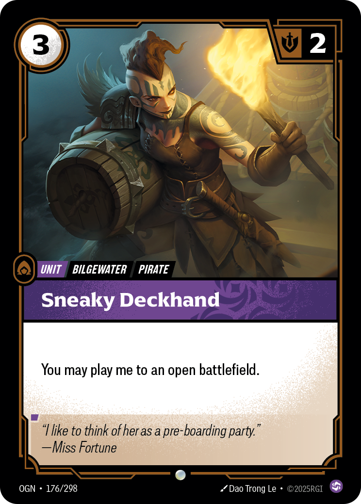 front of card Sneaky Deckhand [Origins]