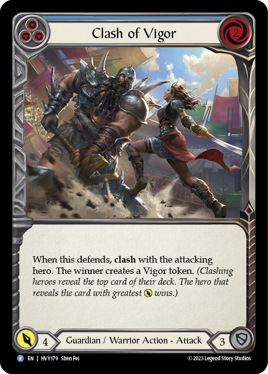 Clash of Vigor (Blue) [HVY179] (Heavy Hitters) Rainbow Foil