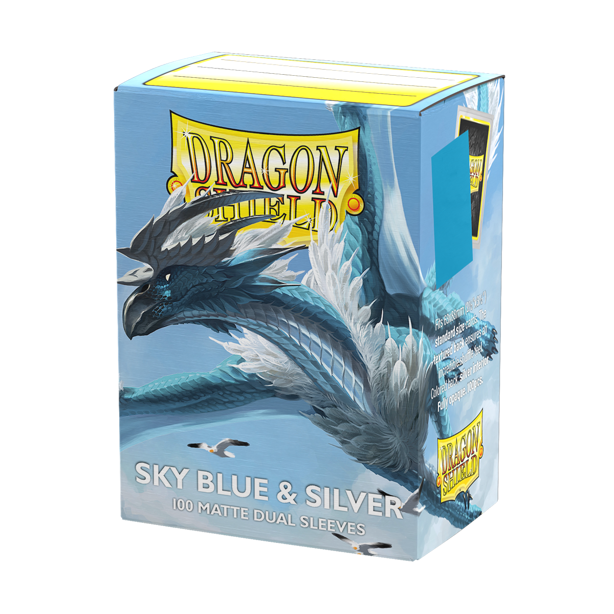 Dragon Shield: Standard 100ct Sleeves - Sky Blue & Silver (Dual Matte)