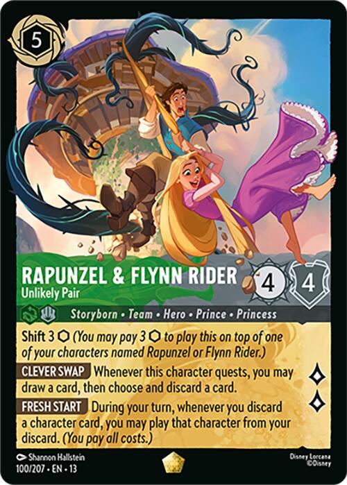 Rapunzel & Flynn Rider - Unlikely Pair (100/207) [Attack of the Vine!]