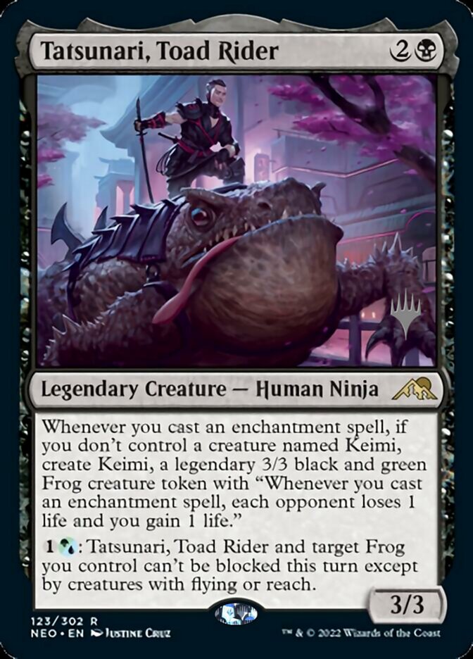 Tatsunari, Toad Rider (Promo Pack) [Kamigawa: Neon Dynasty Promo Pack]