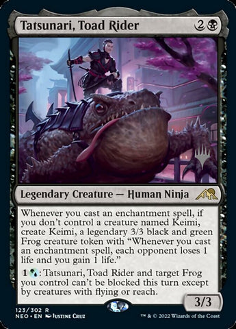 Tatsunari, Toad Rider (Promo Pack) [Kamigawa: Neon Dynasty Promo Pack]