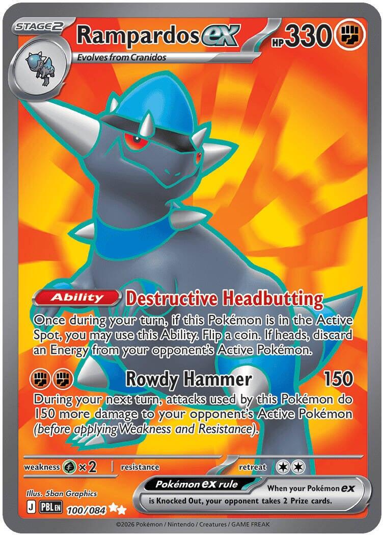 Rampardos ex (100/084) [Mega Evolution: Pitch Black]