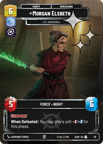 Morgan Elsbeth -Life Abandoned (26) (Foil) (26) [Ashes of the Empire Weekly Play Promos]