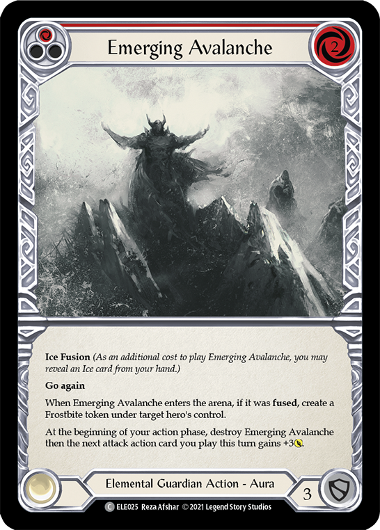 Emerging Avalanche (Red) [ELE025] (Tales of Aria) 1st Edition Rainbow Foil