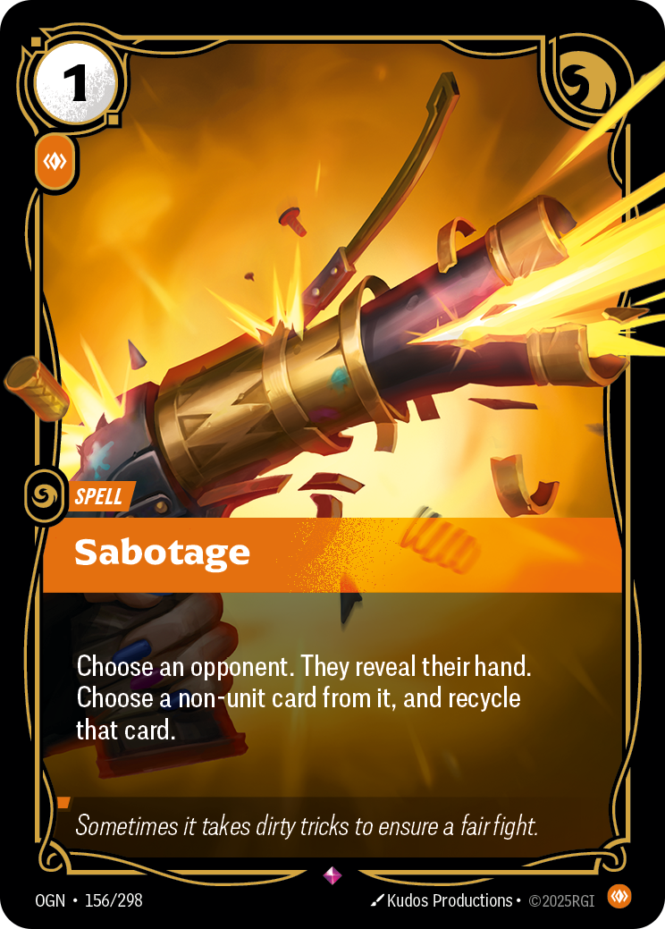 front of card Sabotage [Origins] #156
